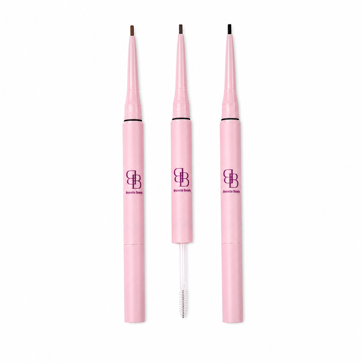 Brunette Beauty eyebrow pencils on pure white background