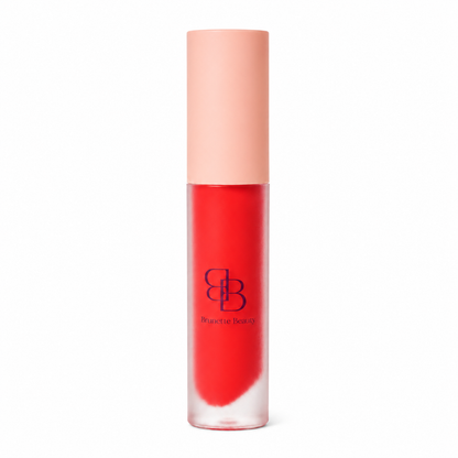Brunette Beauty Lip Gloss Sleepy Eyes on pure white background