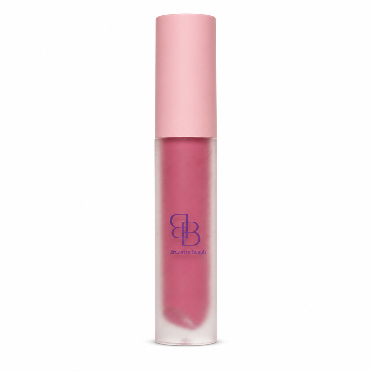 Brunette Beauty liquid matte lip color on pure white background