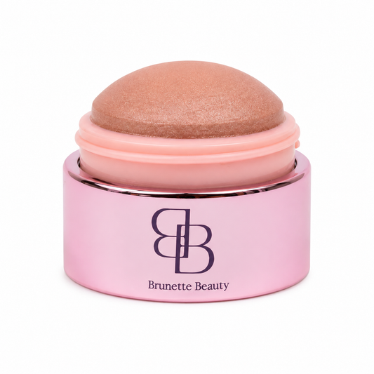 Brunette Beauty mini blush on pure white background